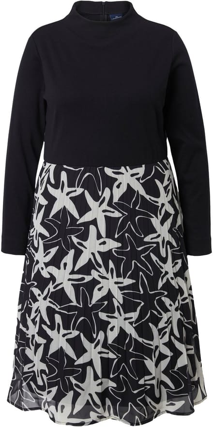 Laurasøn - Dames - Jurk lange mouw turtleneck - Grafiet - Maat 52+