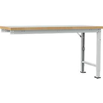 Manuflex WP7029.7035 Werkbank uitbreidingsmodule (b x d) 1750 mm x 700 mm Grijs-wit (RAL 7035)