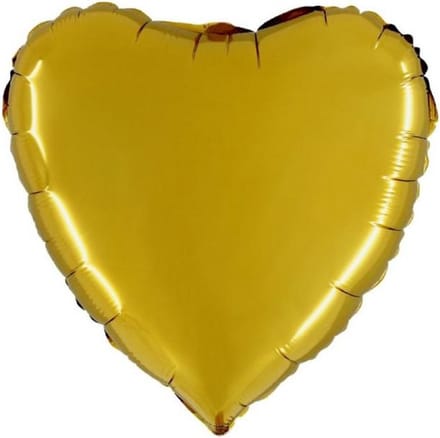 Hart GOUD : Mylar Hartballon 18 inch (45 cm) - Set van 1 stuk