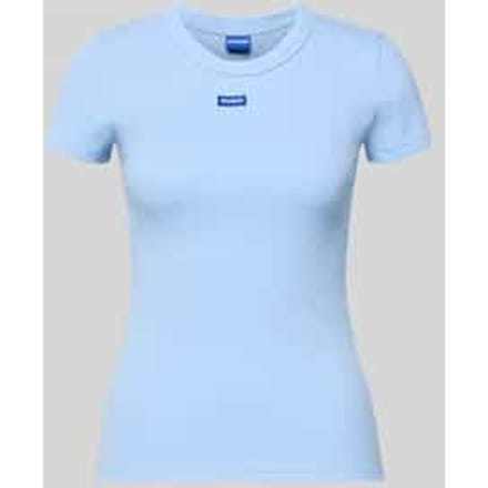 Slim fit T-shirt van Katoenmix Model 'EASY TEE'