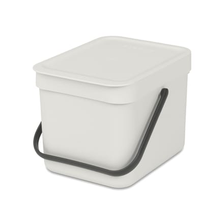 Brabantia Sort & Go Prullenbak - 6 liter - Light Grey
