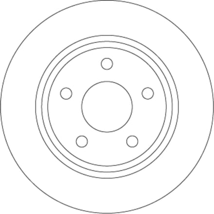 Remschijf TRW DF6556 achter, volledig, 1 Stuk