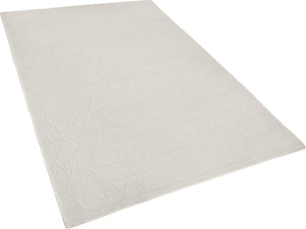 ELLEK - Laagpolig vloerkleed - Gebroken wit - 140 x 200 cm - Wol
