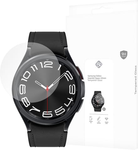Cazy screenprotector geschikt voor Samsung Galaxy Watch6 Classic 43mm - 2 stuks - Gehard Glas