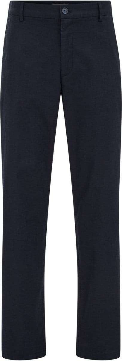 WE Fashion Heren regular fit smart broek van linnenmix