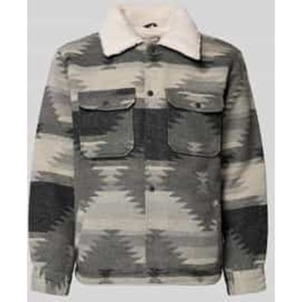 Overhemdjack met omgeslagen kraag en borstzakken model 'CARTER'