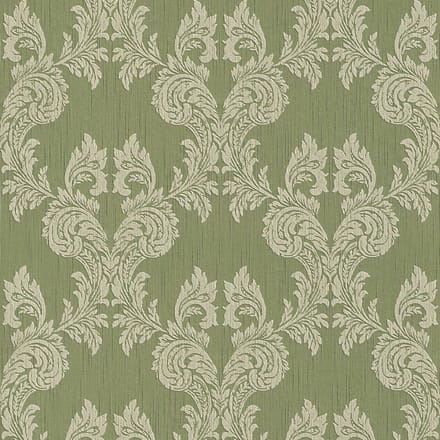 Textiel look behang Profhome 956304-GU textiel behang gestructureerd in textiel look mat groen 5,33 m2