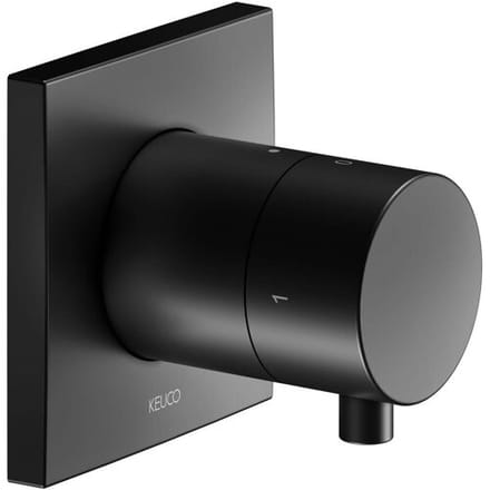 Keuco IXMO Black Selection concealed diverter valve incl. shut-off for 2 consumers with Comfort handle, angular 59557371002