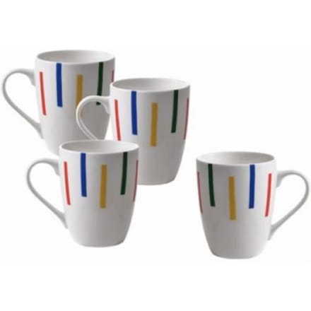 Kopjes - BENETTON - Po - Porselein Bone China - 360 ml - Set van 4 stuks
