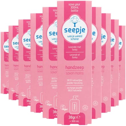 Seepje Handzeep Navulling - Lavendel met Tonka - 10 x 38 gr