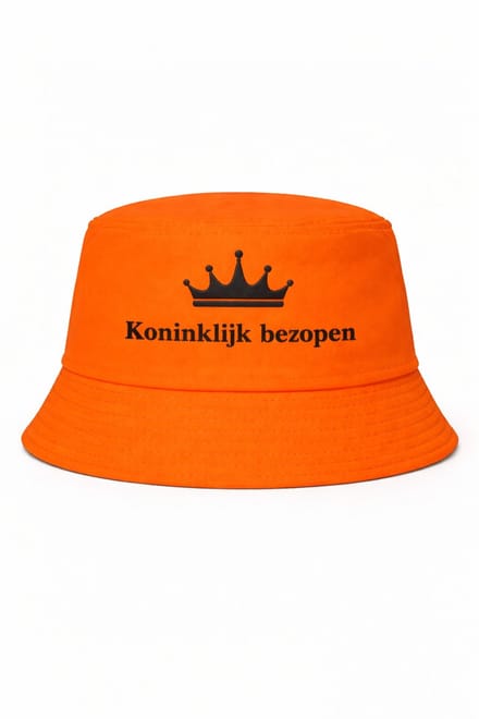 Buckethat - Oranje - Koninklijk Bezopen - One Size