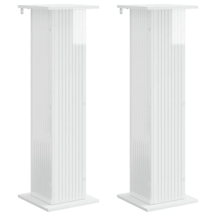 vidaXL - Plantenstand - 2 - st - Hoogglans - Wit - 30,5 - x - 30 - x - 100,5 - cm