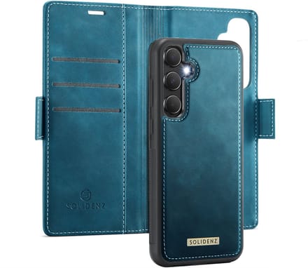 Solidenz Luxe 2-in-1 Wallet Hoesje geschikt voor Samsung Galaxy A36 - Magnetisch Afneembare Case - Blauw