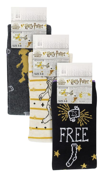 3 Paar Dames Dobby is Vrij Sokken | Novelty Harry Potter Sokken - Assortiment