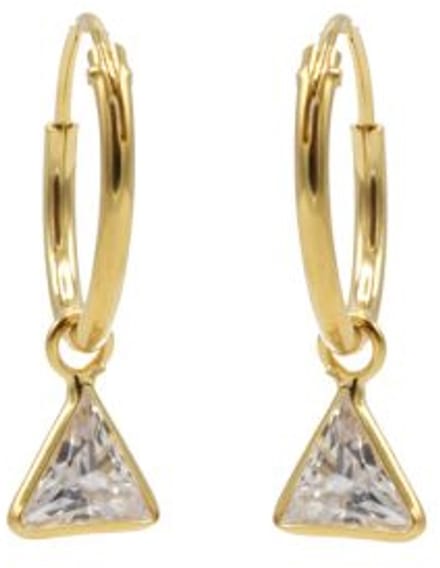 Karma symbols oorbel zirconia triangle Goud M2203