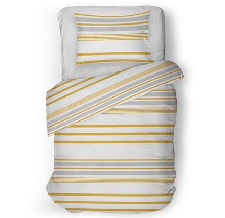 Snoozing Indra Dekbedovertrek - Eenpersoons - 140x200/220 cm - Yellow