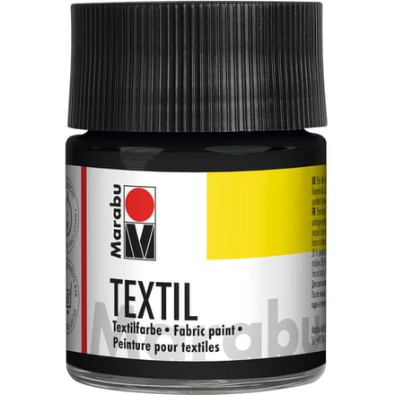 Marabu Textil 073 watergedragen verf Zwart 50 ml Pot 1 stuk(s)