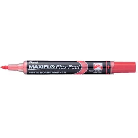 Whiteboardmarker pentel mwl5sbf maxiflo rond 1.5-4.5mm rood