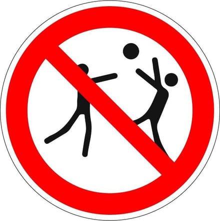 Verboden te spelen bord - kunststof 150 mm