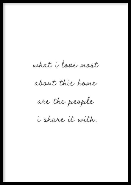 Poster What I love Most - 30x40 cm - Home Poster - WALLLL