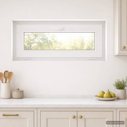 vidaXL - Kleur - binnenkant - kelderraam - Wit - RISOR - 95 - x - 45 - cm