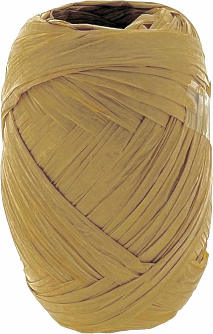 Papier Raffia 10mm x 30 mtr - zand / Naturel - 10 Rollen