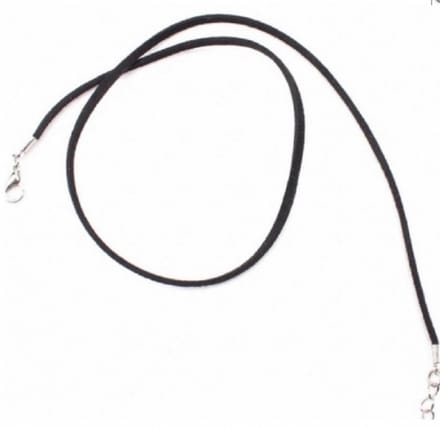 Zwart suede enkelbandje 22-26 cm - Charme Bijoux