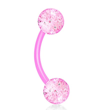 Piercing glitter 1.2x8 - roze - LMPiercings