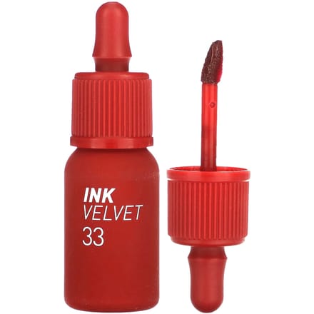 Peripera, Ink Velvet Lip Tint, 33 Red Collector, 4g (0.14oz) red