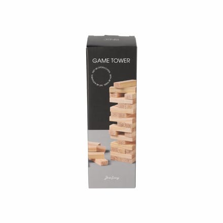 JENS Living, spel Toren, 7,5 x 7,5 x 23,8 cm, hout.
