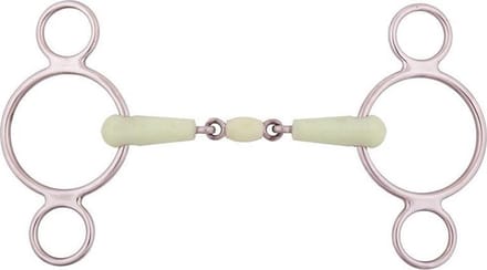 3 ring bit voor verstelbare paard dubbele pauze BR Equitation Apple Mouth