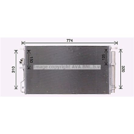 Condensator, airconditioning AVA COOLING KA5301D