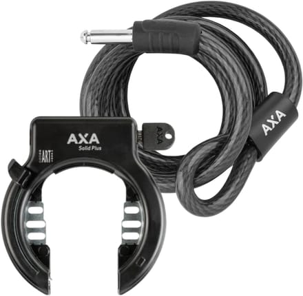 AXA Solid Plus Ringslot ART2 + AXA RLD 180 cm Insteekkabel
