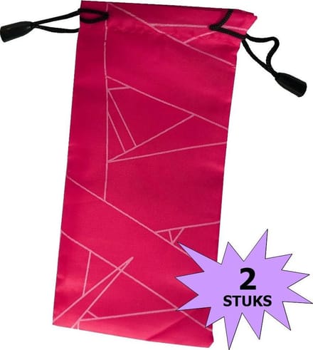 Fako Bijoux® - Microvezel Brillenhoes - Brick - 18x9cm - Donkerroze - 2 Stuks