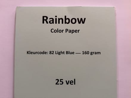 Rainbow Kl-82 Licht blauw 25 vel 160 gram Papier