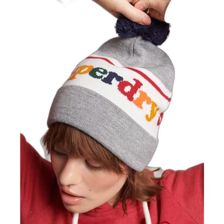 Superdry Essential Logo Beanie Grijs Grootte: 1SIZE