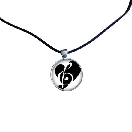 Ketting- Muziek- G sleutel- 45 cm-Charme Bijoux
