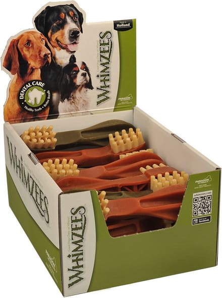 Whimzees Tandenborstel Star XL - Kauwsnacks - Hond - 18,8cm - 18st (doos)