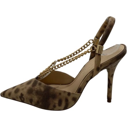 Slingback maculata hiel 11cm vrouw Arezzo met gouden ketting