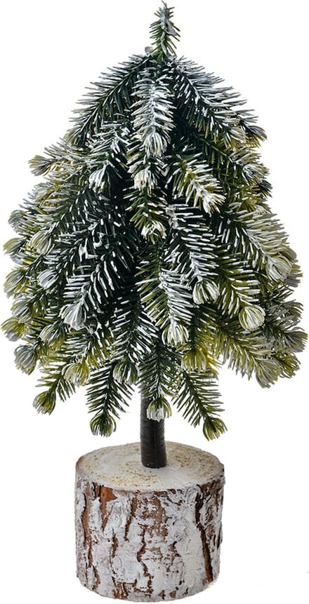 Clayre & Eef Kerstdecoratie Kerstboom 11x11x25 cm Groen Kunststof