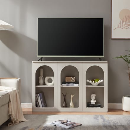 Dressoir Trorhun 120x30x80 cm grijs [en.casa]