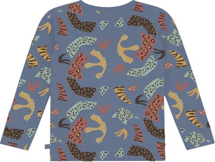 lange mouwen T-shirt met abstracte all over print