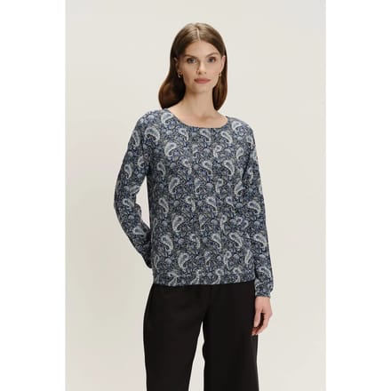 Vliesblouse met paisleyprint dames Greenpoint