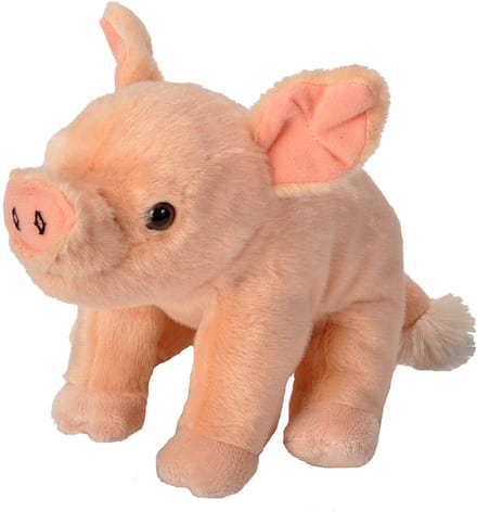 Wild Republic pluche knuffel dier - Varken - roze - 20 cm - boerderij knuffels