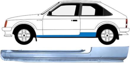 Volledige dorpel voor Opel Kadett D 1979-1984 / Links