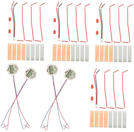 Doe-het-zelf Fruit Batterij - Wetenschapskit Educatief - Schoolproject Experiment - Praktische STEM Introductie - 4 Sets - Assorti