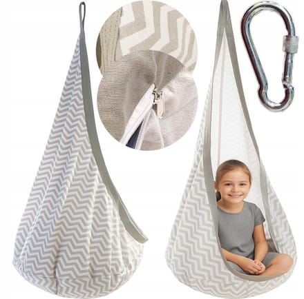 Madej - Kinder cocoon schommel hangstoel met kussen - 3+ jaar