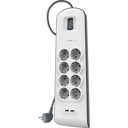 Belkin Surge Protector 8 outlet 2 meter 2x usb