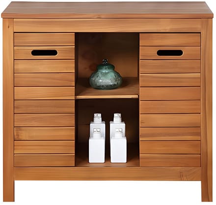 Vente-unique Wastafelmeubel in acaciahout - 90 cm - PULUKAN
