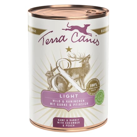 Terra Canis Light 6 x 400 g - Wild & Konijn met Komkommer en perzik